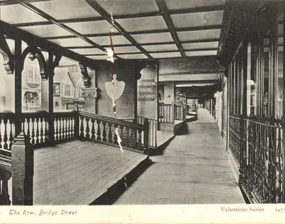 Bilhete postal antigo The Row Bridge Street Chester