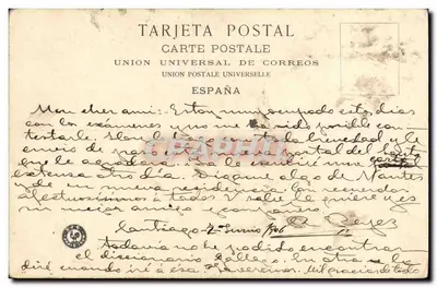 SANTIAGO — Cathedral — Main Altar — Union Universal de Correos — Back