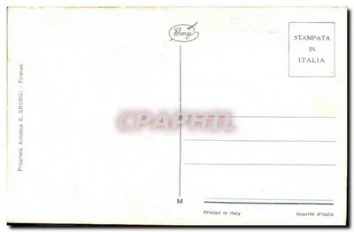 Natividade — cena com anjos — editor E. Sborgi, Florença — Verso