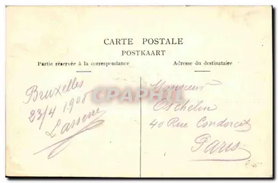 Brukselka — Nowy Pałac Królewski — L. Lagaert Bruks. N° 220 — Rewers