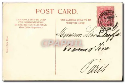 Terminus do Tramway, Old Steine, Brighton — vista de trams e Hotel Royal York — Sussex Daily News — Verso