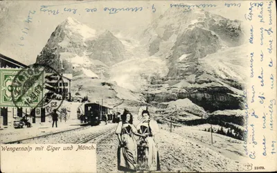 Wengernalp com Eiger e Mönch — vista das montanhas suíças — editor PUNK n°11079