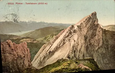 Pilatus - Tomlishorn (2132 m) — widok panoramiczny — Wydawnictwo Fotografa, Zurych, nr 2322
