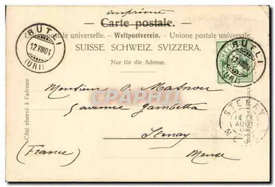 Das Rütli — canção suíça — Fot. e Editora: F. Beeler, Brunnen, n° 657 — Verso