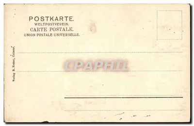 Ammersweier — Praça do mercado com fonte e Rathaus — Verlag B. Nettler, Colmar — Verso