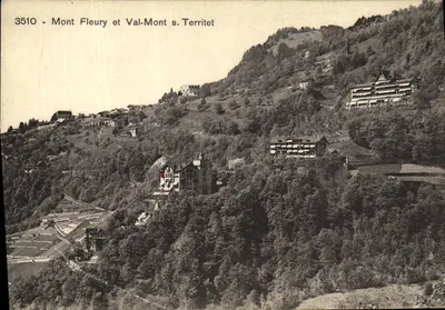Stara pocztówka Mont Fleury i Val Mont Territet