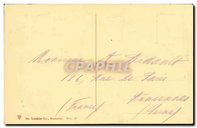 Waterloo — A Colina e o Leão — Dr. Trenkler Co., Bruxelas — Verso