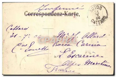 Perasto, os vilarejos de Stolievo e do Lovćen — Verlag von Franz Laforest in Cattaro 1906 — Verso