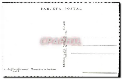 Bayona (Pontevedra) — Monument aan de Santísima Trinidad — Ediciones García Carrundilla — Achterkant