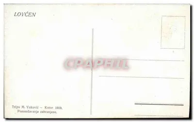 Lago de Kotor — vista panorâmica — Tripo M. Vuković, Kotor 1919 — Verso