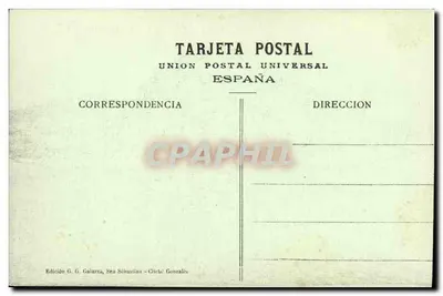 San Sebastián - El Rompe Olas — Edição G. G. Galarza, San Sebastián — Verso