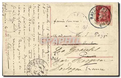Królowa Maria z Bawarii i jej dzieci, późniejsi królowie Ludwik II i Otto I — M. Dötsch & Co. wydawca — Rewers