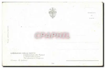 Geboorte — Verering van de wijzen — Gherardo delle Notti, serie 746 — Achterkant