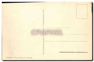 Gstaad — Grand Hôtel Alpina (alt. 1199 m.) — editor Verlag E. Wyss, Papeterie, Gstaad — Verso