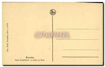 Bruxelas - Igreja de Santa Gudula. A Cátedra da Verdade — Ern. Thill, série 1, no 79 — Verso
