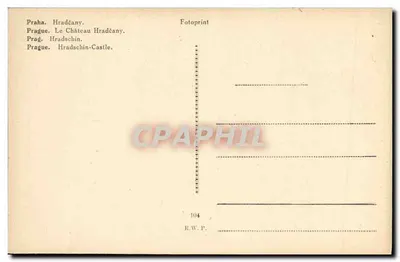 Praga - Hradčany - Zamek Hradčany — Fotoprint R.W.P. n°104 — Rewers