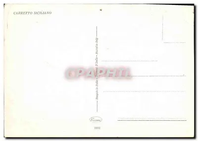 Carretto siciliano — scène de rue — éditeur Eccatrici n°1000 — Reverso