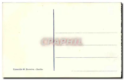 Sevilla: Katedra — widok panoramiczny z Giralda i frontonem gotyckim — seria 43, wydawca nie widoczny — Rewers