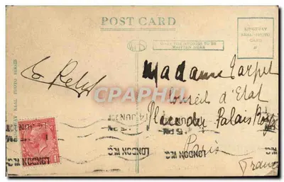 Cartolina d'epoca Strand Mostra la Chiesa di San Maria del Strand a Londra — Verso