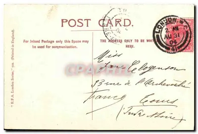 Londra. Westminster Bridge en Klokkenwachttoren — Serie E.F.A. London n°532, uitgever R. Yepsin — Achterkant