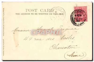 Imperial Institute — Londres — Bingel & Co. n° 4397 — Verso