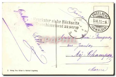Engelberg - Campo de gelo perto da estação ferroviária — Verlag Frau Grüter b. Bahnhof Engelberg, n°7 — Verso