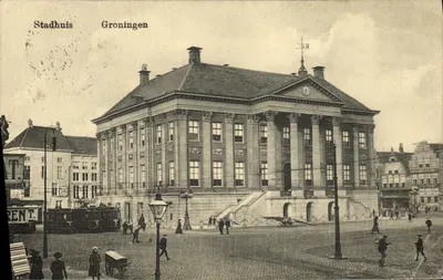 Stadhuis Groningen — vista do prédio municipal — editor desconhecido, número de série não visível