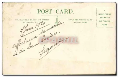 Bilhete postal antigo Tarn und Bryn School Llandudno — Verso