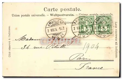 Widok z drogi do Weesen w Amden — Wydawnictwo Photobloß & Cie, Zurych — nr 2028 — Rewers