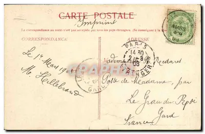 Espinoir — O Castelo do Sr. Ch. George — Edit. V. Winance-Nachtergaele — Verso
