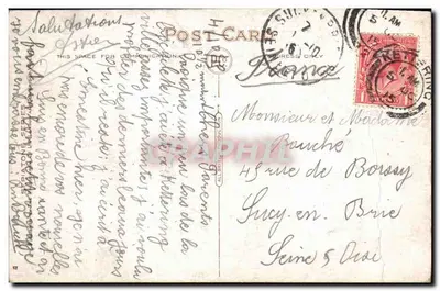 Kettering, Parafia — gotycka wieża z ostrym dachem — wydawca W. (nr 35771) — Rewers