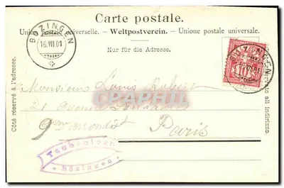 Góry Taubenloch - Spadziszka — Wydawnictwo Burgy, litografia Saint-Imier 1137 — Rewers
