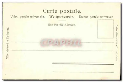 Territtet - Monumento dell'Imperatrice d'Austria — Edizione Burgy, Lit. Saint-Imier, n° 2628 — Verso