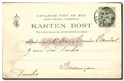 Bilhete postal antigo Cenas de Feira Vendedoras de Fritura Bretagne Saint Brieuc TOP — Verso