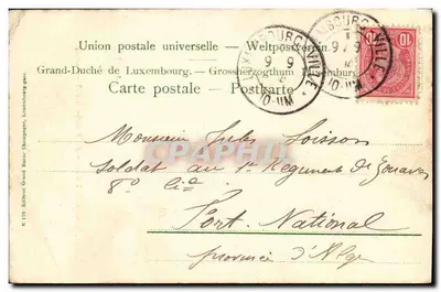 Luxemburgo — Descida do Fetschenhof, Torre Romana — Editor Grand-Duché de Luxemburgo, n° 170 — Verso