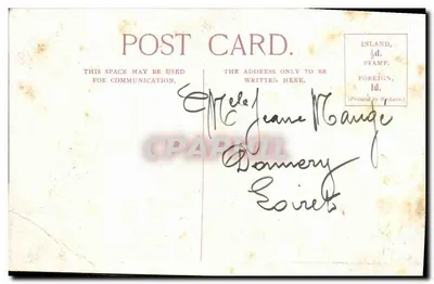 Bilhete postal antigo Melbourne Austrália — Verso