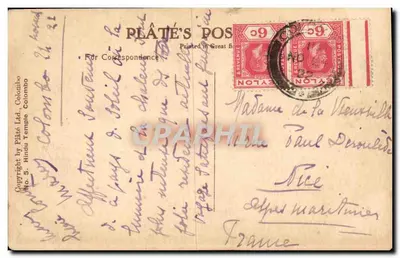 Templo hindu — Colombo — Plâté's Post — Verso