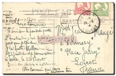Wellington Street, rivolto a ovest, Perth, W.A. — Cartolina d'epoca con strade e calesse — Editore Western Australia Co. Ltd. — Verso