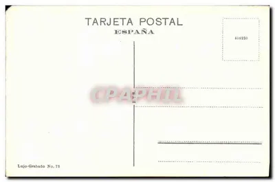 Sevilla. Alcazar. Baños de Doña María de Padilla — éditeur Lujo-Grabado No. 73 — Verso
