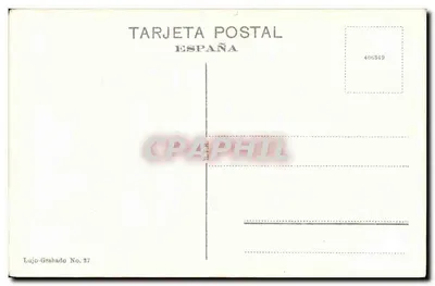 Séville. Patio del Palacio del Duque de Alba — Lujo-Grabado Nr 27 — Rewers