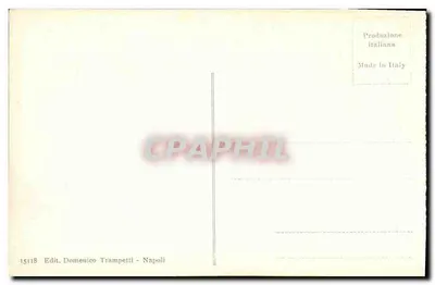 Pompel - Via delle Tombe — vista das tumbas e das montanhas — Edit. Domenico Trampetti - Napoli, n° 15118 — Verso