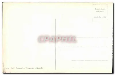 Pompej - Tempel Izidy — widok z ruin z kolumnami i konstrukcjami z kamienia — wydawca Domenico Trampetti, nr 15113 — Rewers