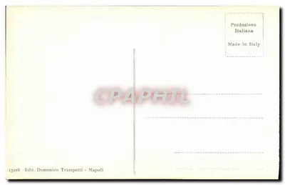 Pompei - Foro Civil — visão das ruínas com o monte Vesúvio em segundo plano — Edit. Domenico Trampetti, n° 15108 — Verso