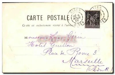 Alger - Boulevard Carnot, Hotel d'Europe — GEISKR, Argélia, n°201 — Verso