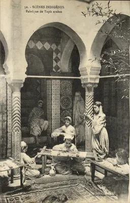 Cenas indígenas — Fábrica de tapetes árabes — Coleção Régence, n° 50