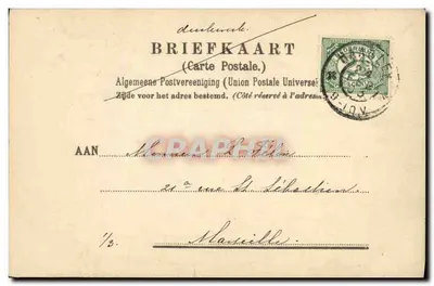 Mulher em traje tradicional — Marken — Ed. Jos. Nuss, Amsterdam — Verso