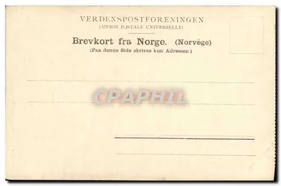 Hotel Union — Geiranger — editor O. Svanøe, Bergen — número de série 1905 — Verso