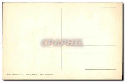 Capri - Piazza Municipio — torre da igreja e praça animada — editor Brunner & C., Como e Zurique, n° 8190 — Verso