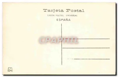 Palma de Mallorca - Paseo de Sagrera — visão em preto e branco com passeios e fileiras de palmeiras — Verso