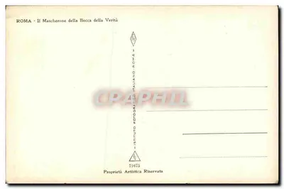 Rzym — Mascherone della Bocca della Verità — Istituto Fotografico Italiano — Rewers